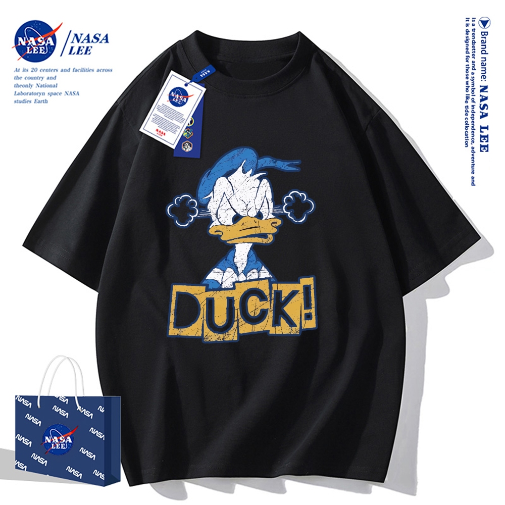 Áo thun Donald Duck x NASA 2025, cotton, form rộng, phong cách cổ điển Mỹ