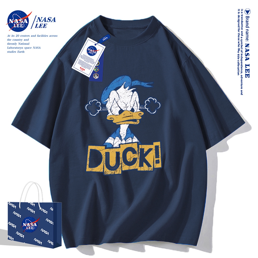 Áo thun Donald Duck x NASA 2025, cotton, form rộng, phong cách cổ điển Mỹ