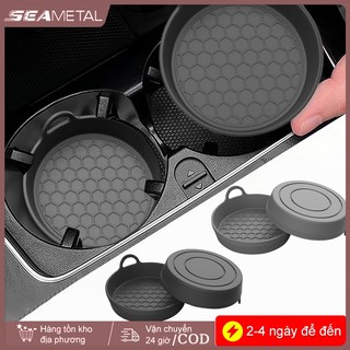 SEAMETAL Car Coaster Water Cup Holder Silicone Chống Trơn Trượt Cốc Uống Thảm Chống Thấm Nước Và Cách Nhiệt 2 Chiếc Xe Cốc Thảm