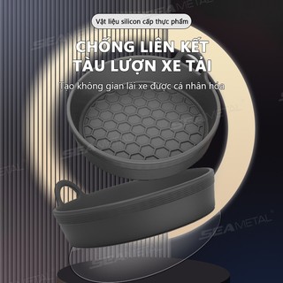 SEAMETAL Car Coaster Water Cup Holder Silicone Chống Trơn Trượt Cốc Uống Thảm Chống Thấm Nước Và Cách Nhiệt 2 Chiếc Xe Cốc Thảm