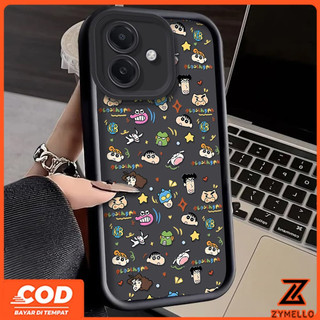 Ốp Lưng Cho OPPO A5X A5 5G A3 A3X A18 A17 A60 A38 A79 A3 Pro A57 A77S A58 A7 A5S A12 F9 Pro A78 A17K Ốp Điện Thoại TPU Chống Sốc Đầu Shin-chan Dễ Thương