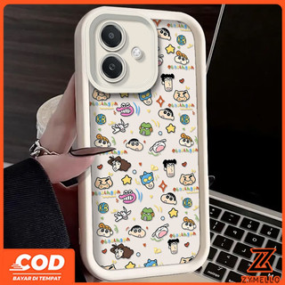 Ốp Lưng Cho OPPO A5X A5 5G A3 A3X A18 A17 A60 A38 A79 A3 Pro A57 A77S A58 A7 A5S A12 F9 Pro A78 A17K Ốp Điện Thoại TPU Chống Sốc Đầu Shin-chan Dễ Thương