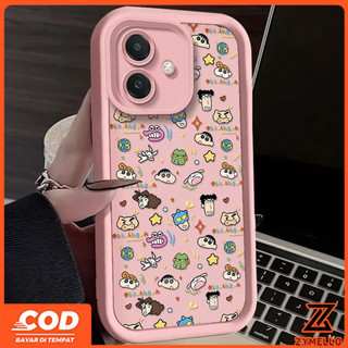 Ốp Lưng Cho OPPO A5X A5 5G A3 A3X A18 A17 A60 A38 A79 A3 Pro A57 A77S A58 A7 A5S A12 F9 Pro A78 A17K Ốp Điện Thoại TPU Chống Sốc Đầu Shin-chan Dễ Thương