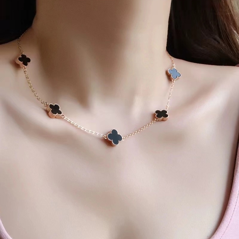 Bộ vòng cổ cỏ ba lá thời trang Hàn Quốc Quà tặng sinh nhật tinh tế dành cho nữ