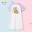 W.G.Q Váy ngủ bé gái cotton 100% mỏng nhẹ - Váy ngủ thấm hút mồ hôi, không gây kích ứng