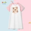 W.G.Q Váy ngủ bé gái cotton 100% mỏng nhẹ - Váy ngủ thấm hút mồ hôi, không gây kích ứng
