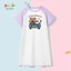 W.G.Q Váy ngủ bé gái cotton 100% mỏng nhẹ - Váy ngủ thấm hút mồ hôi, không gây kích ứng