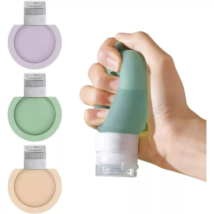 Chai du lịch bằng silicon, hộp đựng du lịch cho đồ vệ sinh cá nhân chống rò rỉ, Phụ kiện du có thể đổ lại có thể bơm lại Hộp đựng đồ vệ sinh Kích thước du lịch Ống mỹ phẩm cho dầu gội Lotion Liqu