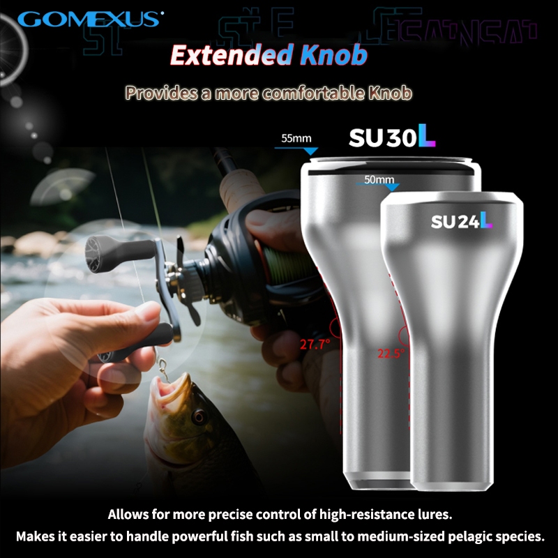 Bouton Gomexus F21BK Carbone 21 Mm Noir – Pour Shimano A Et Daiwa S