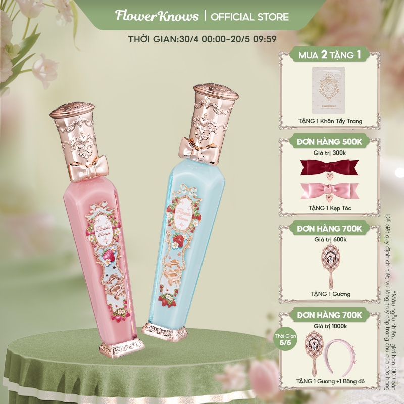 Ảnh Son Kem 3.5ml Flower Knows Vỏ In Họa Tiết Hoa / Dâu Tây Xinh Xắn 1