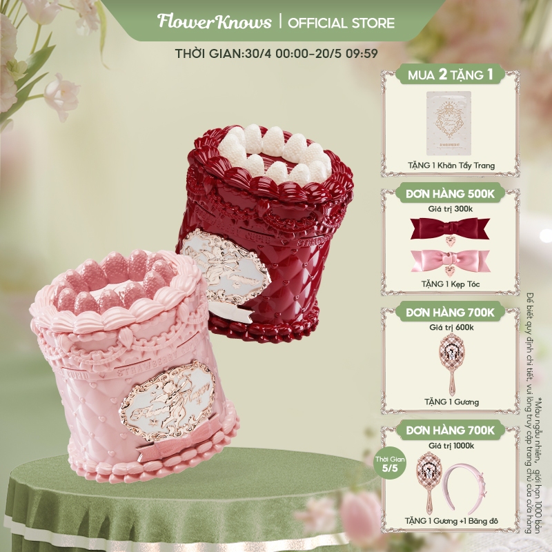 Ảnh Son Kem Lì Flower Knows Strawberry Cupid Collection Son Bùn Nhung 5ml 1
