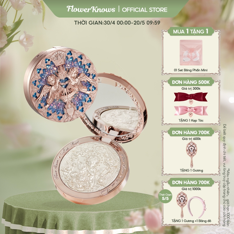 Ảnh Phấn bắt sáng dập nổi FLOWER KNOWS bộ sưu tập Little Angel 8g 1