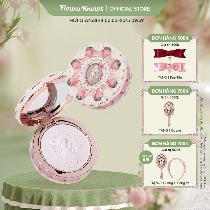 Ảnh Bộ sưu tập Flower Knows Strawberry Cupid Bột ép 9,5g 1