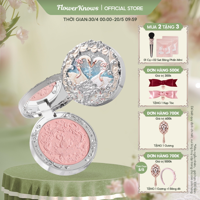 Ảnh Phấn má hồng FLOWER KNOWS hình thiên nga 5g 1