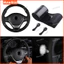36CM 38CM Sợi Carbon Bọc Vô Lăng Ô Tô SeW DIY Khâu Tay Da PU Bảo Vệ Bện Bao