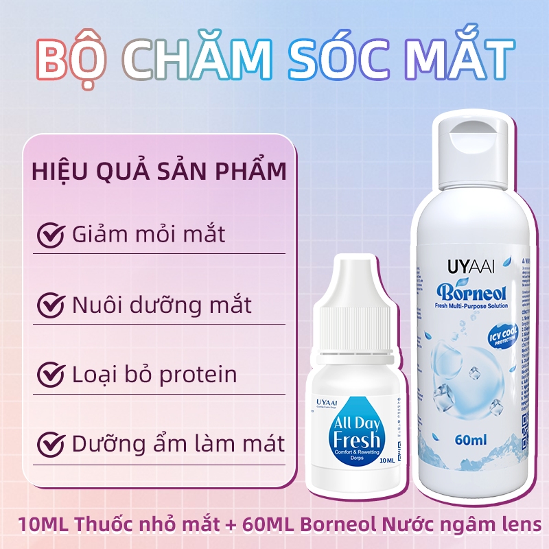 Ống kính UYAAI Nước ngâm và Ống kính mắt nhỏ, Rửa mắt giúp làm sạch bụi bẩn giúp giảm khô mắt, rửa mắt