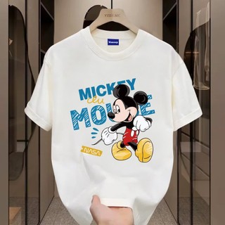 ✨Hàng có sẵn✨WASSUP Mickey Mouse-Áo thun nam mới! 100% cotton, thời trang, Unisex