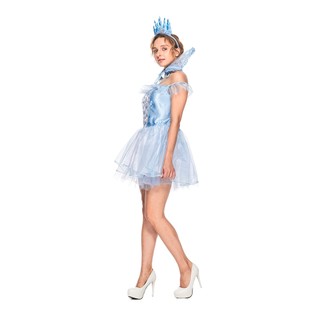 Phụ nữ Snow Queen trang phục Người lớn Halloween Party quyến rũ tuyết công chúa Elsa Cosplay váy với vương miện và Cape Đầm dạ hội nữ