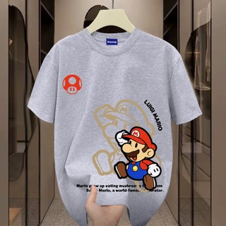 ✨Hàng có sẵn✨WASSUP Super Mario-Áo thun nam mới! 100% cotton, thời trang, Unisex