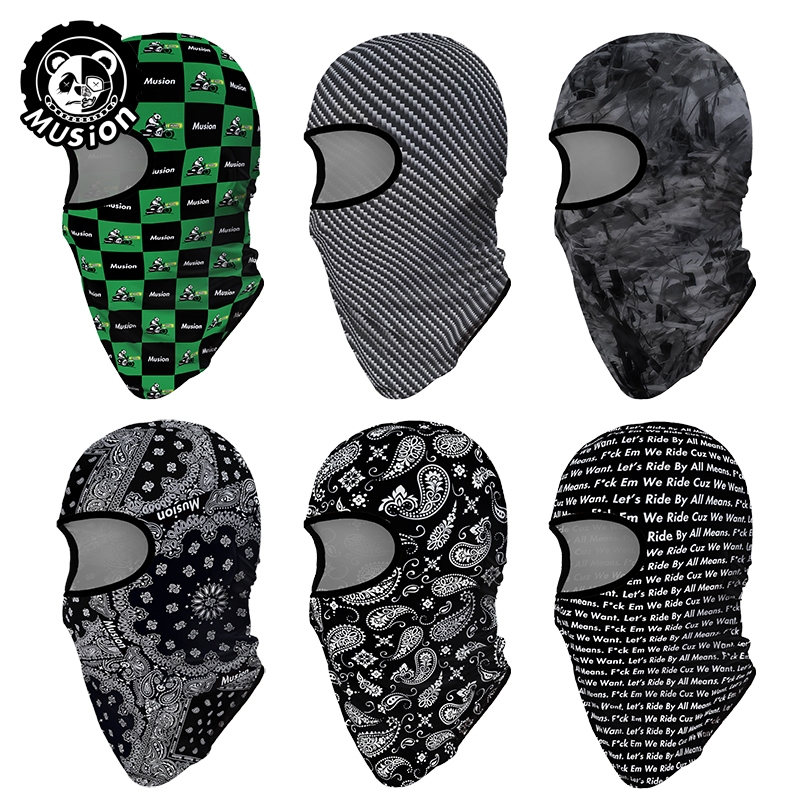 Musion Balaclava thiết kế thể thao Bộ combo trùm mặt đa năng chống nắng chuyên dụng cho đua xe và leo núi