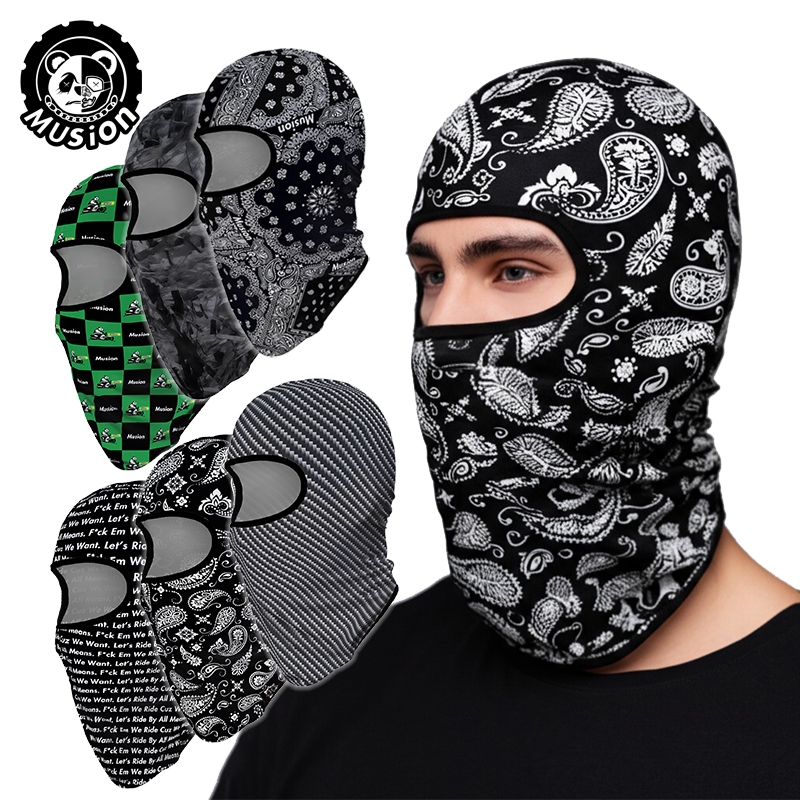 Musion Balaclava thiết kế thể thao Bộ combo trùm mặt đa năng chống nắng chuyên dụng cho đua xe và leo núi