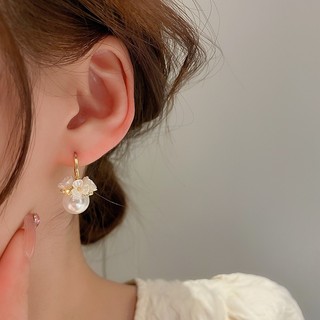 Bông tai ngọc trai phong cách Pháp dành cho nữ Bông tai cao cấp đơn giản và thời trang