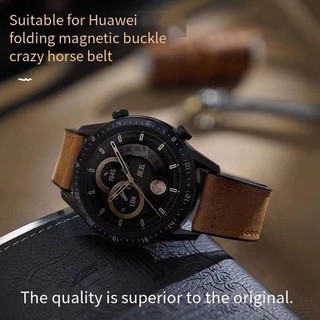 Dây da cho Huawei Watch GT 6 / 5 / 4 / 3 / 2 pro GT runner 41mm 42mm 43mm 46mm Dây đeo đồng hồ thông minh từ tính