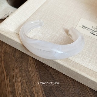 DREJEW Vòng tay mở acrylic nhòe không đều 2025 vòng tay đa năng mới cao cấp retro niche trang sức tay