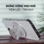 Ốp Điện Thoại Trong Suốt Có Vòng Đỡ Kim Loại Hít Nam Châm Có Thể Gập Gọn Cho iPhone 14 15 16 Pro Max