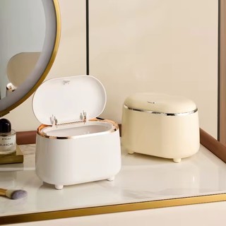 2.5L Mini Thùng Rác Có Thể Ánh Sáng Cao Cấp Nhựa Bấm Loại Chất Thải Thu Phòng Ngủ Mặt Bàn Bom Bao Nhỏ Lưu Trữ Xô