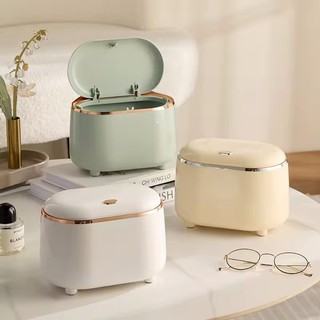 2.5L Mini Thùng Rác Có Thể Ánh Sáng Cao Cấp Nhựa Bấm Loại Chất Thải Thu Phòng Ngủ Mặt Bàn Bom Bao Nhỏ Lưu Trữ Xô
