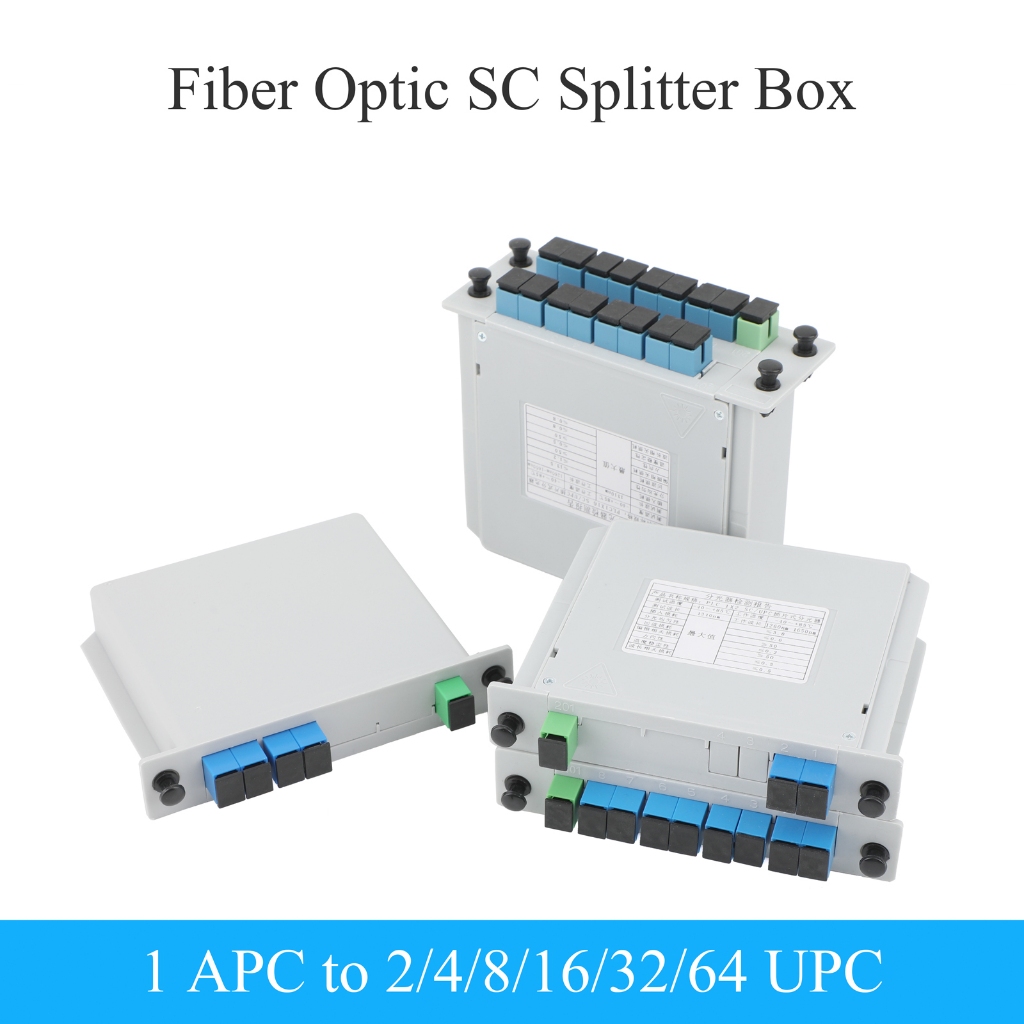 APC / SC sang UPC / SC 1 đến 2 / 4 / 8 / 16 / 32 / 64 Hộp chia sợi cắm ...
