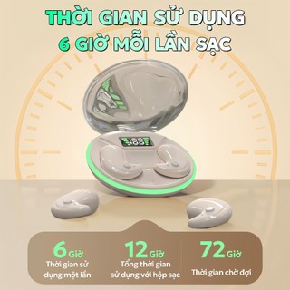 KY X66 Mới Nhất Tai Nhe Ngủ [2 Quà tặng] 1 Nhãn dán hoạt hình+1 Bao tay chơi game, Âm thanh nổi mức HiFi, Thiết kế chói sáng trong suốt, Chống nước IPX5, Giảm tiếng ồn ANC, Màn Hình Kỹ Thuật Số Thông Minh