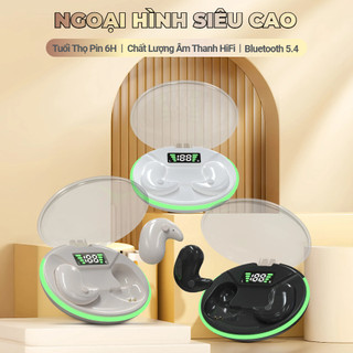 KY X66 Mới Nhất Tai Nhe Ngủ [2 Quà tặng] 1 Nhãn dán hoạt hình+1 Bao tay chơi game, Âm thanh nổi mức HiFi, Thiết kế chói sáng trong suốt, Chống nước IPX5, Giảm tiếng ồn ANC, Màn Hình Kỹ Thuật Số Thông Minh