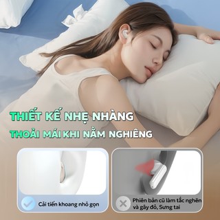 KY X66 Mới Nhất Tai Nhe Ngủ [2 Quà tặng] 1 Nhãn dán hoạt hình+1 Bao tay chơi game, Âm thanh nổi mức HiFi, Thiết kế chói sáng trong suốt, Chống nước IPX5, Giảm tiếng ồn ANC, Màn Hình Kỹ Thuật Số Thông Minh