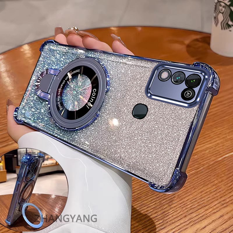Ốp Điện Thoại Cho infinix hot 10 play hot 11 play hot 9 play Flash Mạ Điện Vỏ Điện Thoại Hợp Kim Thẩm Mỹ Giá Đỡ Điện Thoại Thiết Kế Mới Silicon TPU Chống Rơi Vỏ Mềm