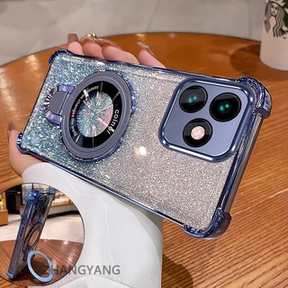 Ốp Lưng Cho Redmi note 14 5G note 14 Pro 5G note 14 Pro Plus 5G Thẩm Mỹ Thiết Kế Mới Ốp Lưng Điện Thoại Giá Đỡ Silicon TPU Flash Giấy Mạ Điện Chống Rơi Điện Thoại Mềm