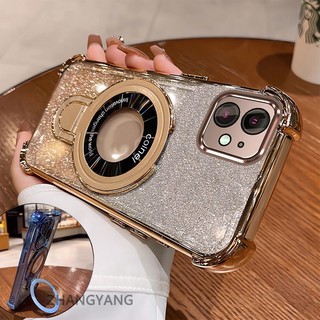 Ốp Lưng Cho iPhone 12 iPhone 12 Pro iPhone 12 Pro Max Thẩm Mỹ Thiết Kế Mới Ốp Lưng Điện Thoại Giá Đỡ Silicon TPU Flash Giấy Mạ Điện Chống Rơi Điện Thoại Mềm