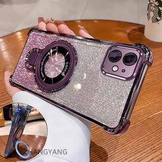 Ốp Lưng Cho iPhone 12 iPhone 12 Pro iPhone 12 Pro Max Thẩm Mỹ Thiết Kế Mới Ốp Lưng Điện Thoại Giá Đỡ Silicon TPU Flash Giấy Mạ Điện Chống Rơi Điện Thoại Mềm