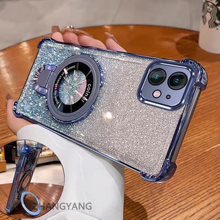 Ốp Lưng Cho iPhone 12 iPhone 12 Pro iPhone 12 Pro Max Thẩm Mỹ Thiết Kế Mới Ốp Lưng Điện Thoại Giá Đỡ Silicon TPU Flash Giấy Mạ Điện Chống Rơi Điện Thoại Mềm