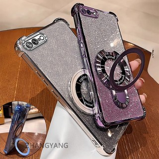 Ốp Lưng Cho iPhone 7 Plus iPhone 8 Plus Thẩm Mỹ Thiết Kế Mới Ốp Lưng Điện Thoại Giá Đỡ Silicon TPU Flash Giấy Mạ Điện Chống Rơi Điện Thoại Mềm
