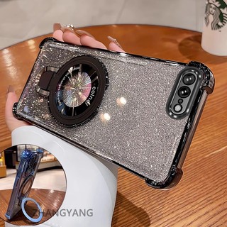Ốp Lưng Cho iPhone 7 Plus iPhone 8 Plus Thẩm Mỹ Thiết Kế Mới Ốp Lưng Điện Thoại Giá Đỡ Silicon TPU Flash Giấy Mạ Điện Chống Rơi Điện Thoại Mềm