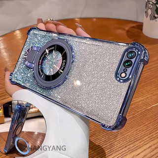 Ốp Lưng Cho iPhone 7 Plus iPhone 8 Plus Thẩm Mỹ Thiết Kế Mới Ốp Lưng Điện Thoại Giá Đỡ Silicon TPU Flash Giấy Mạ Điện Chống Rơi Điện Thoại Mềm