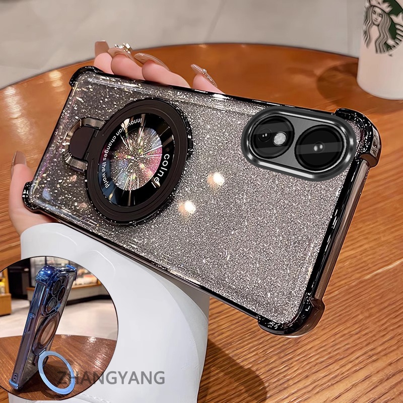 Ốp lưng OPPO Reno 8T 4G/5G, mạ điện, hợp kim, giá đỡ, thiết kế mới, silicon TPU, chống rơi, vỏ mềm