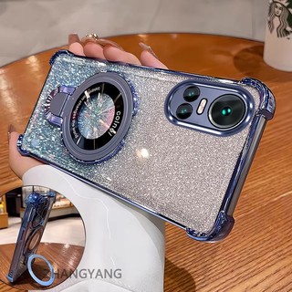 Ốp Lưng Cho OPPO RENO 10 5G RENO 10 Pro 5G Thẩm Mỹ Thiết Kế Mới Ốp Lưng Điện Thoại Giá Đỡ Silicon TPU Flash Giấy Mạ Điện Chống Rơi Điện Thoại Mềm