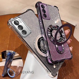 Ốp Lưng Cho Realme C75 Thẩm Mỹ Thiết Kế Mới Ốp Lưng Điện Thoại Giá Đỡ Silicon TPU Flash Giấy Mạ Điện Chống Rơi Điện Thoại Mềm