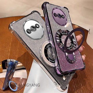 Ốp Lưng Cho Redmi A3 Thẩm Mỹ Thiết Kế Mới Ốp Lưng Điện Thoại Giá Đỡ Silicone TPU Flash Giấy Mạ Điện Chống Rơi Điện Thoại Mềm