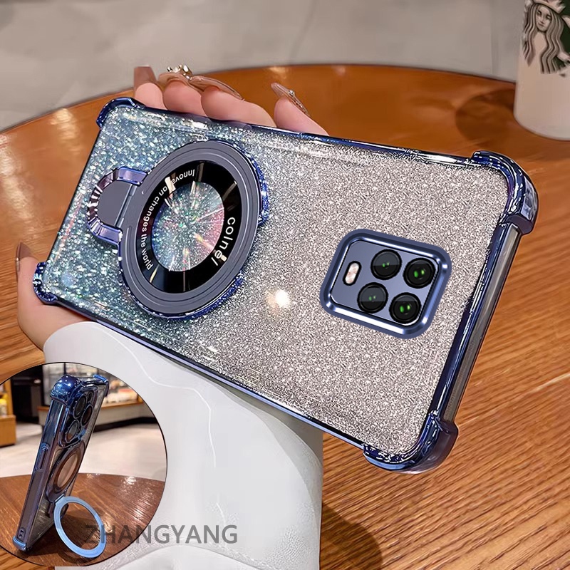 Ốp Điện Thoại Cho Redmi note 9s note 9 Pro Flash Mạ Điện Vỏ Điện Thoại Hợp Kim Thẩm Mỹ Giá Đỡ Điện Thoại Thiết Kế Mới Silicon TPU Chống Rơi Vỏ Mềm