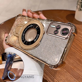 Ốp Lưng Cho vivo Y51 Y51A Y31 Y51s Y53s Thẩm Mỹ Thiết Kế Mới Ốp Lưng Điện Thoại Giá Đỡ Silicon TPU Flash Giấy Mạ Điện Chống Rơi Điện Thoại Mềm