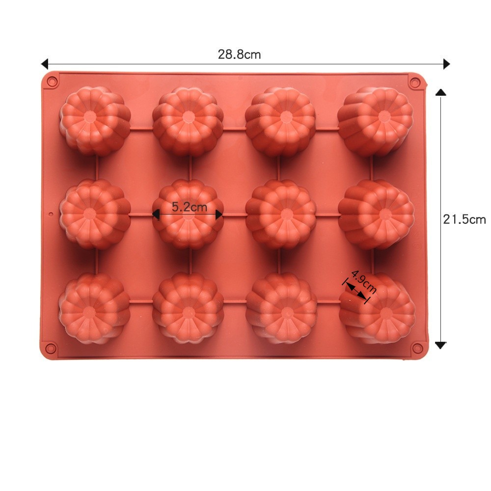 Khuôn Silicone 6 / 12 / 15 Ngăn Làm Bánh Kiểu Pháp